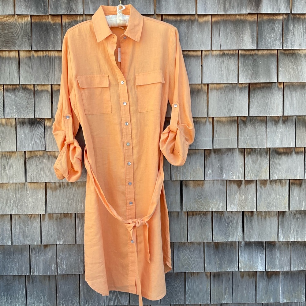 Magaschoni Peach Button-Up Shirt